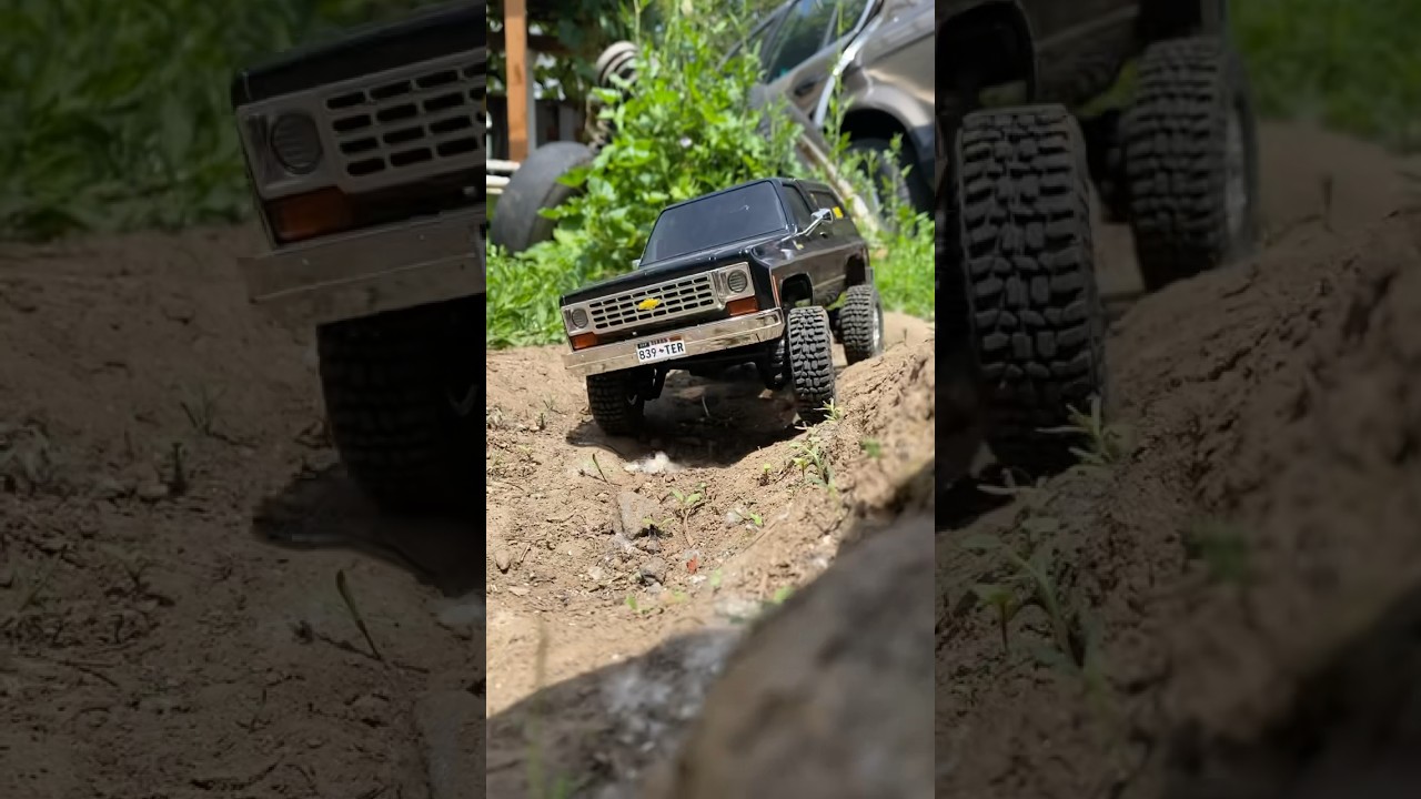 FMS Chevy k5 blazer on old dirt road! #shorts #rc #offroad