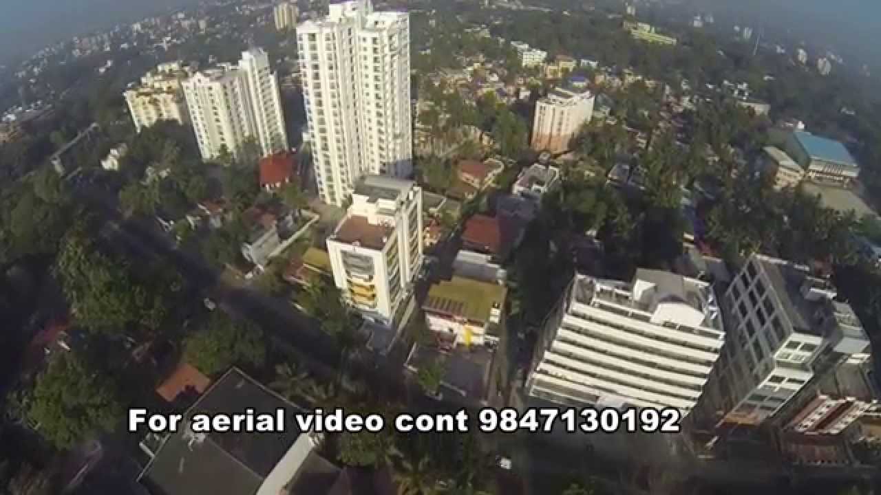 Aerial Helicam video of Trivandrum Club Kerala Trivandrum India