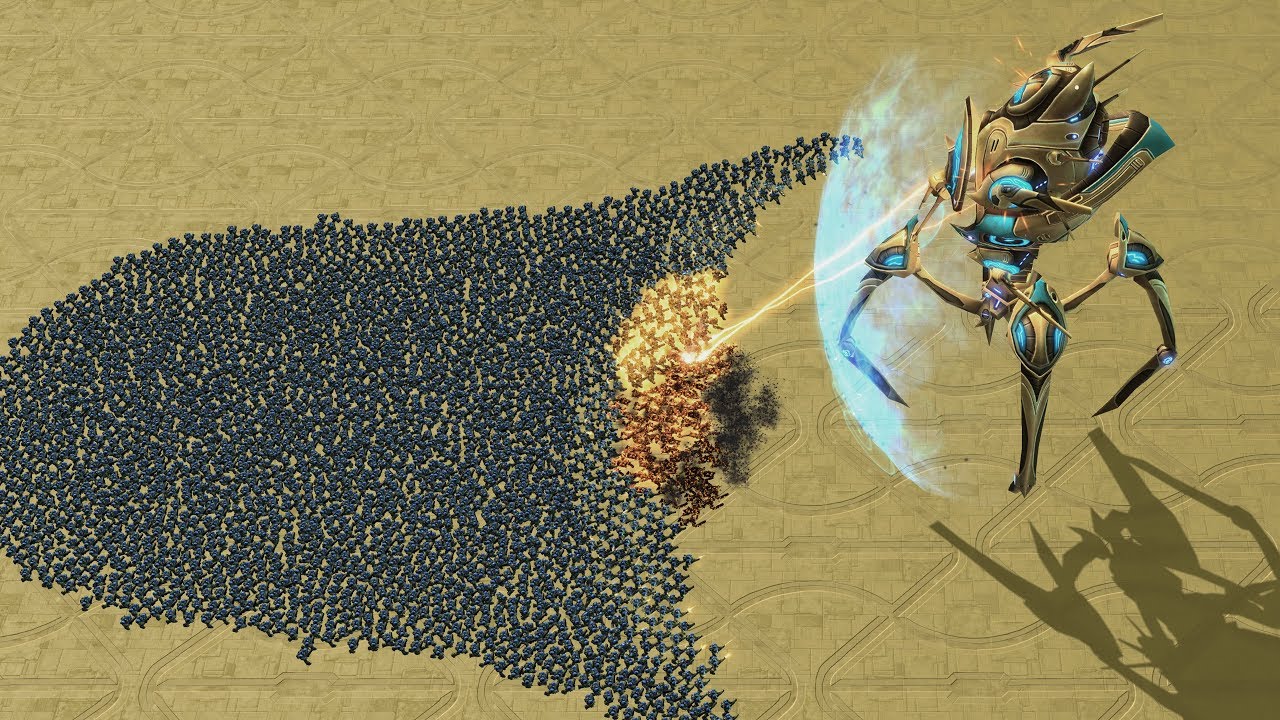 REAL Size COLOSSUS vs 3000 MARINES - Starcraft 2 MASSIVE Battles