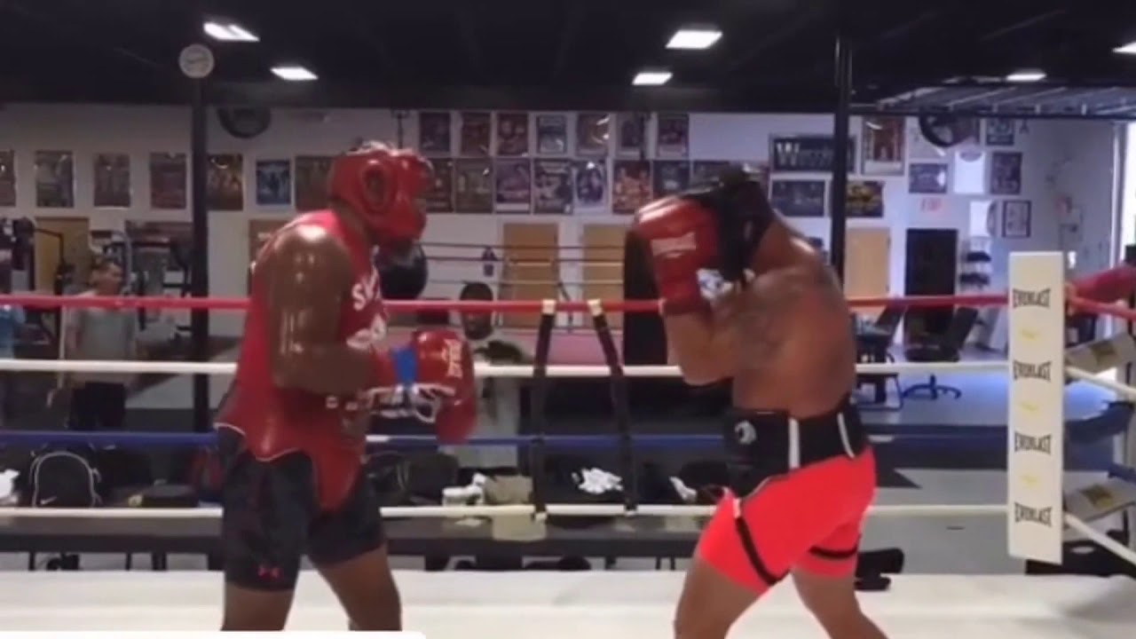 Shannon Briggs Still Got It Knocks Down Sparring Partner LOOKING GREAT I