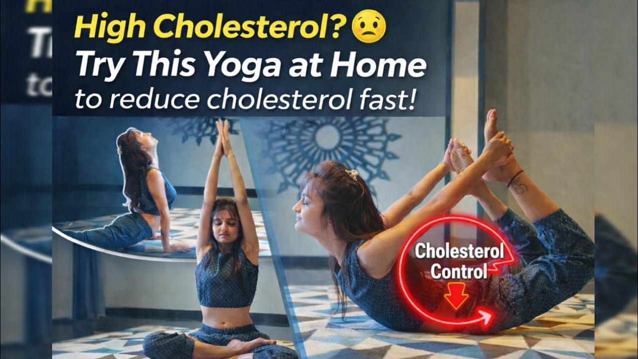 High Cholesterol? Do These top 10 Yoga Asanas Step-bybest ho-Step | Reduce high Cholesterol at Home