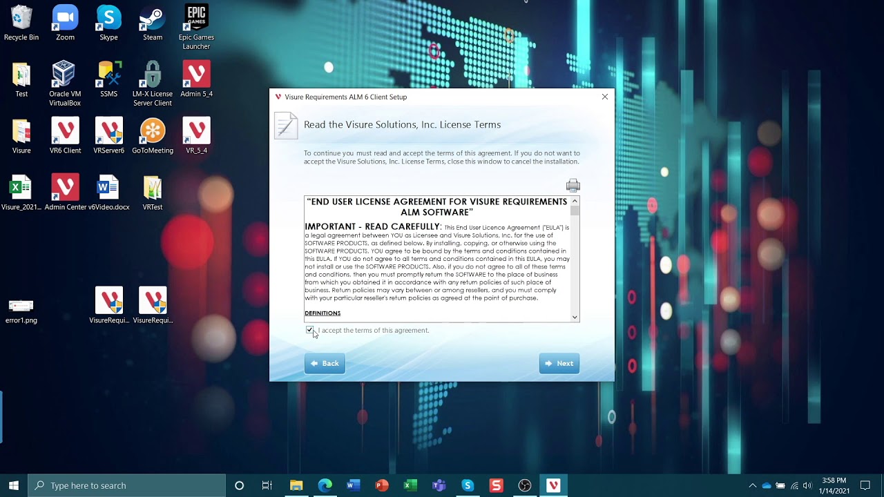 Visure Community Series - VisureRequirements ALM 6 Client Install