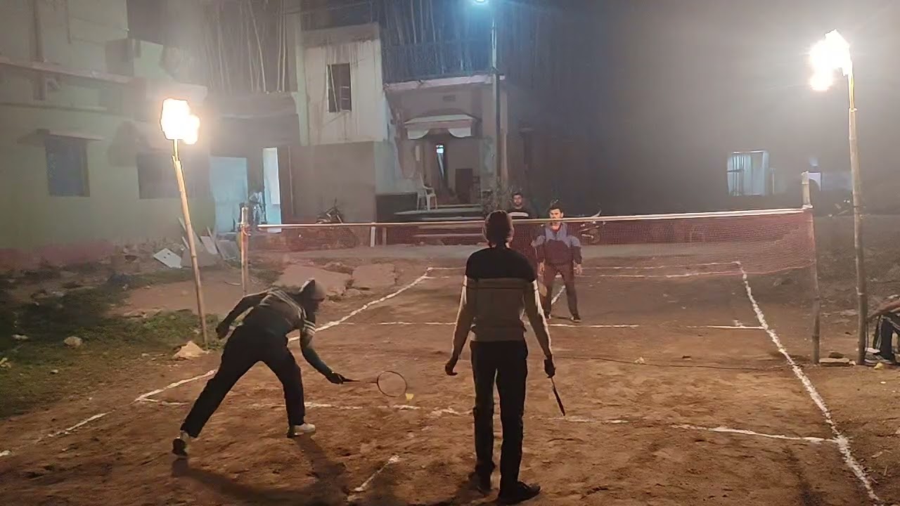 Evening shenanigans #badminton match continued 3 match won ✌️
