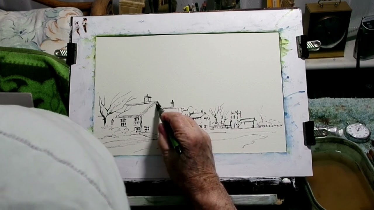 Watercoloring how to pen and wash