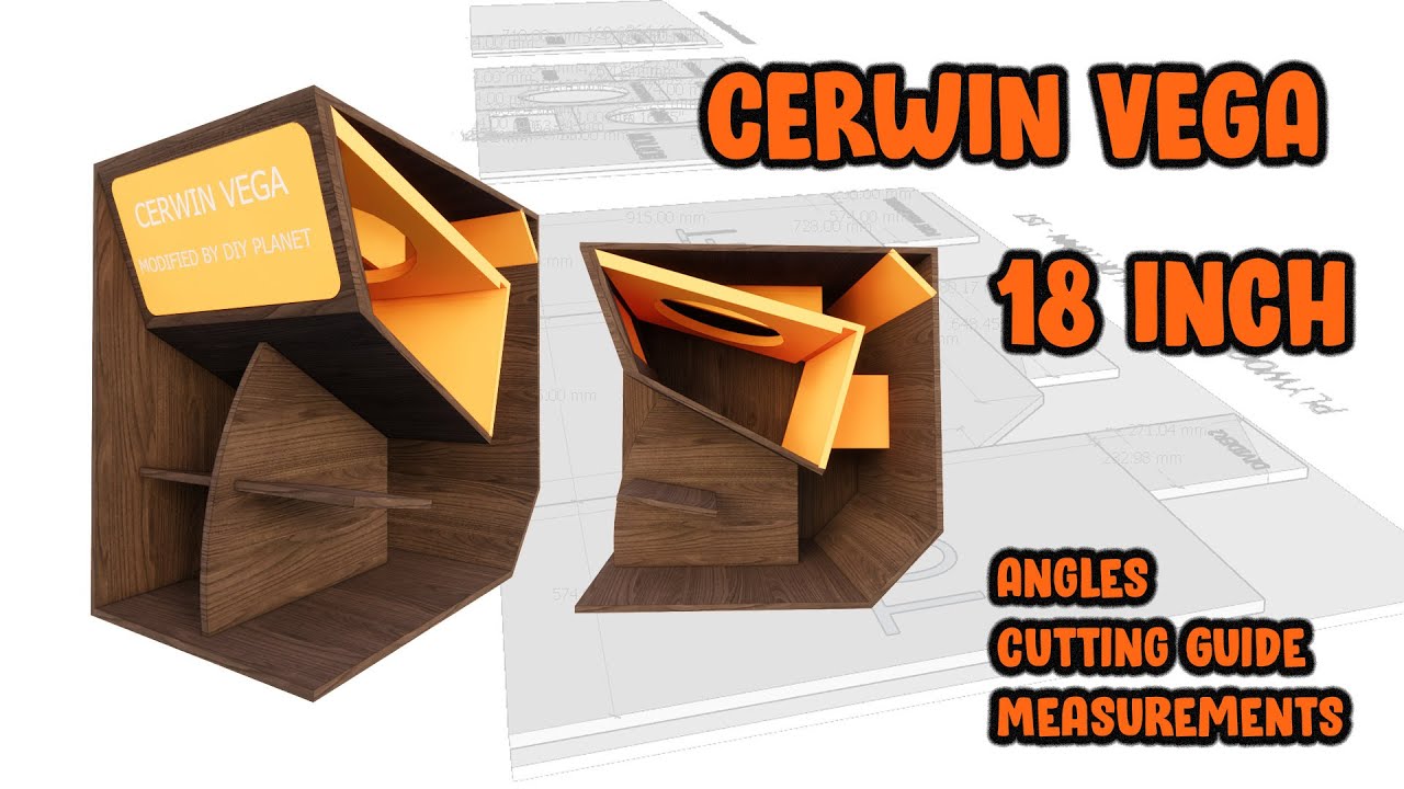 Cerwin Vega 18 Inch Plan AB36C Modified by DIY PLANET  CV D18  30hz 200hz Bandpass Subwoofer Box