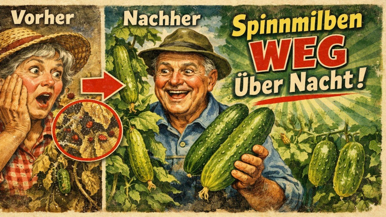 Spinnmilben an Gurken? Schluss damit über Nacht!
