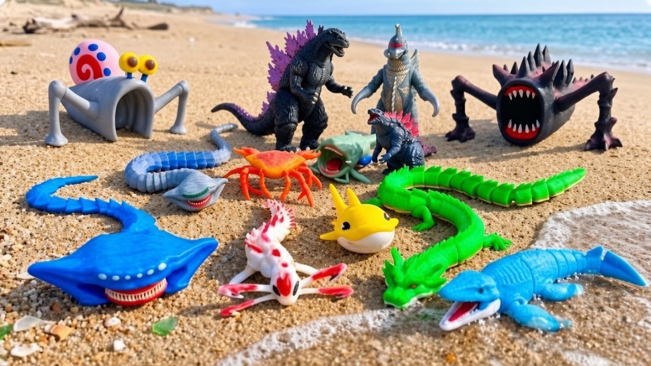 UNBELIEVEBLE⁉️ Menemukan Mainan Sea Monster: Bloop, Sea Eater & Kraken Hanyut di Sungai (part 5)