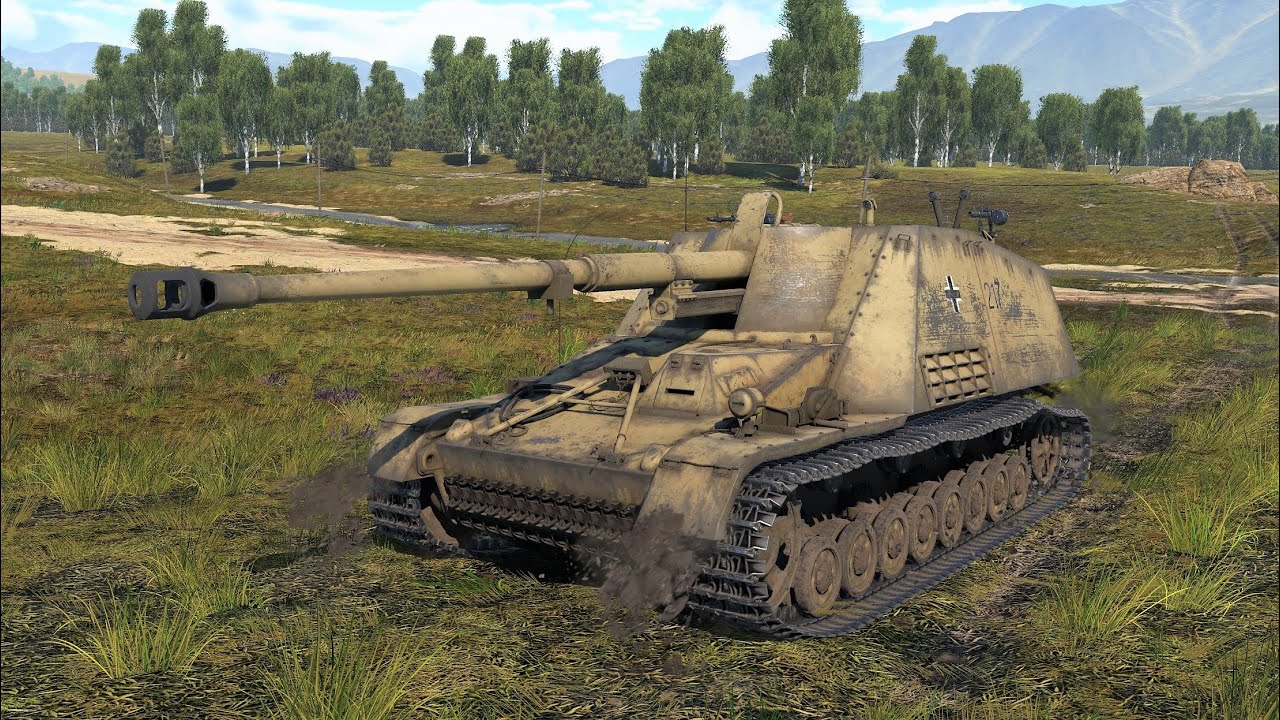 War Thunder: Nashorn German Tank Destroyer Gameplay [1440p 60FPS]
