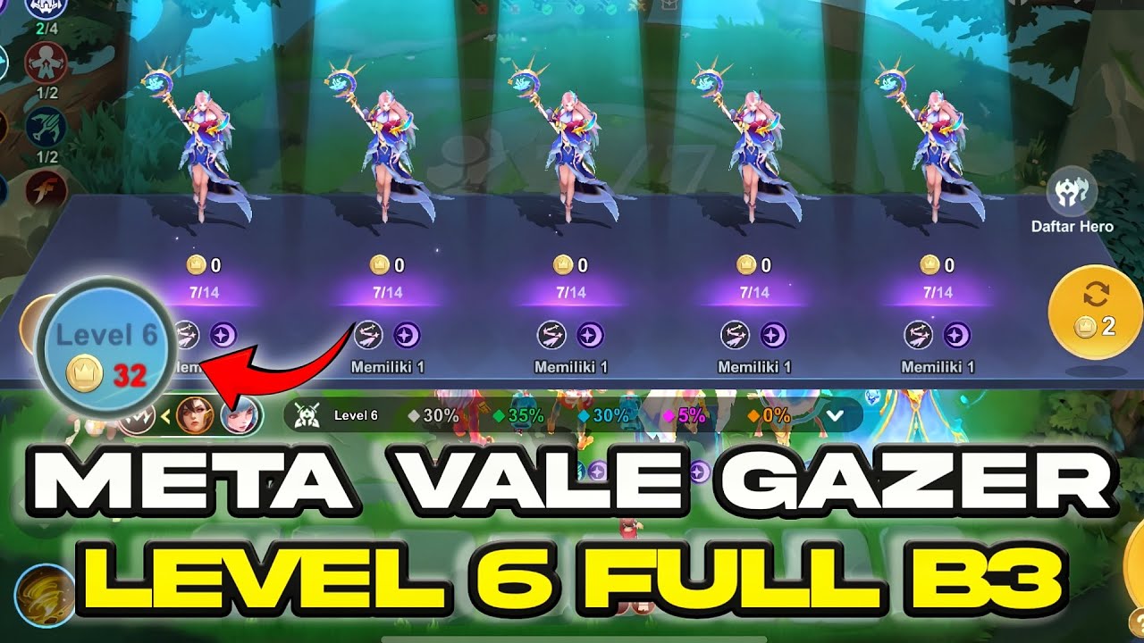 META GILA! TRIK VALE GAZER FULL B3 HERO DI LEVEL 6 | COMBO TERBARU SEASON 4 MCGG