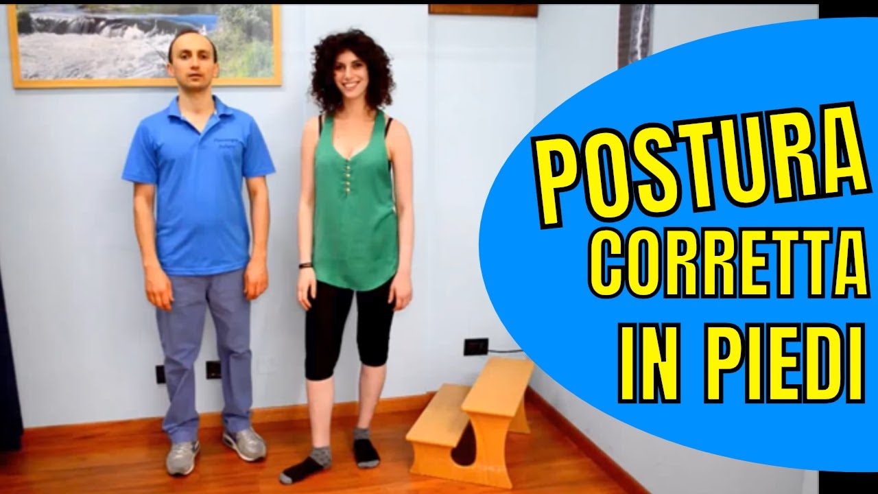 Postura Corretta in Piedi. Posizione dei piedi, ginocchia e schiena (Facile)