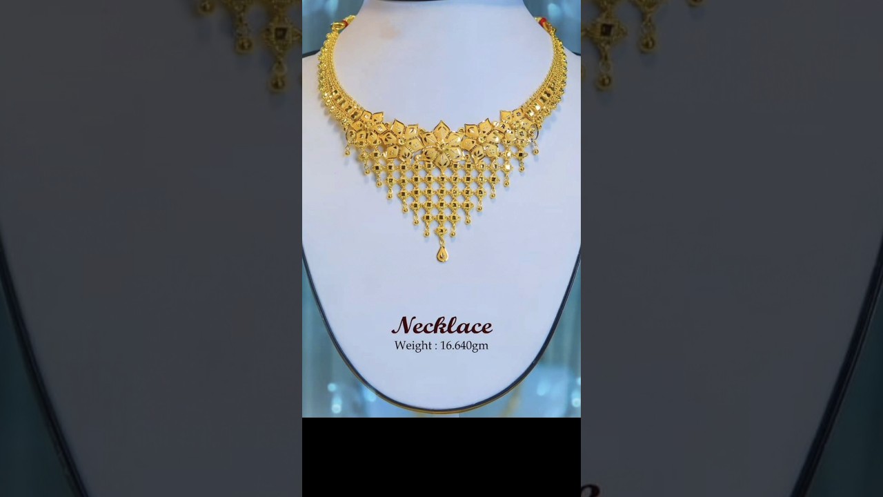 Bridal Gold Necklace design 2024 / gold haram designs #shorts #goldnecklace #goldharam #gold