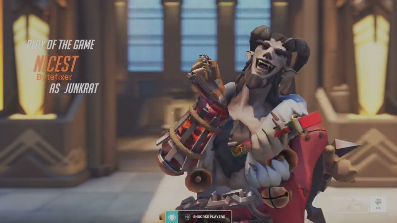Overwatch 2 Unranked Midtown Junkrat w/friends - Friend learning Diva.  I thought he did well.