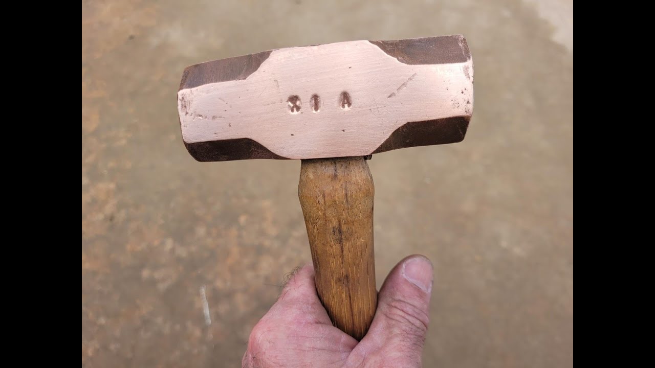 sand casting a copper hammer