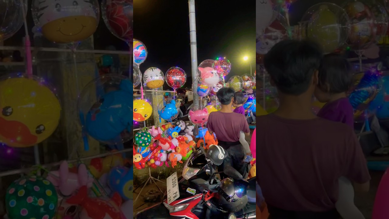 Beli balon karakter rubah orange dan spiderman dan balon Pork pink #balon #reels #pasarmalam