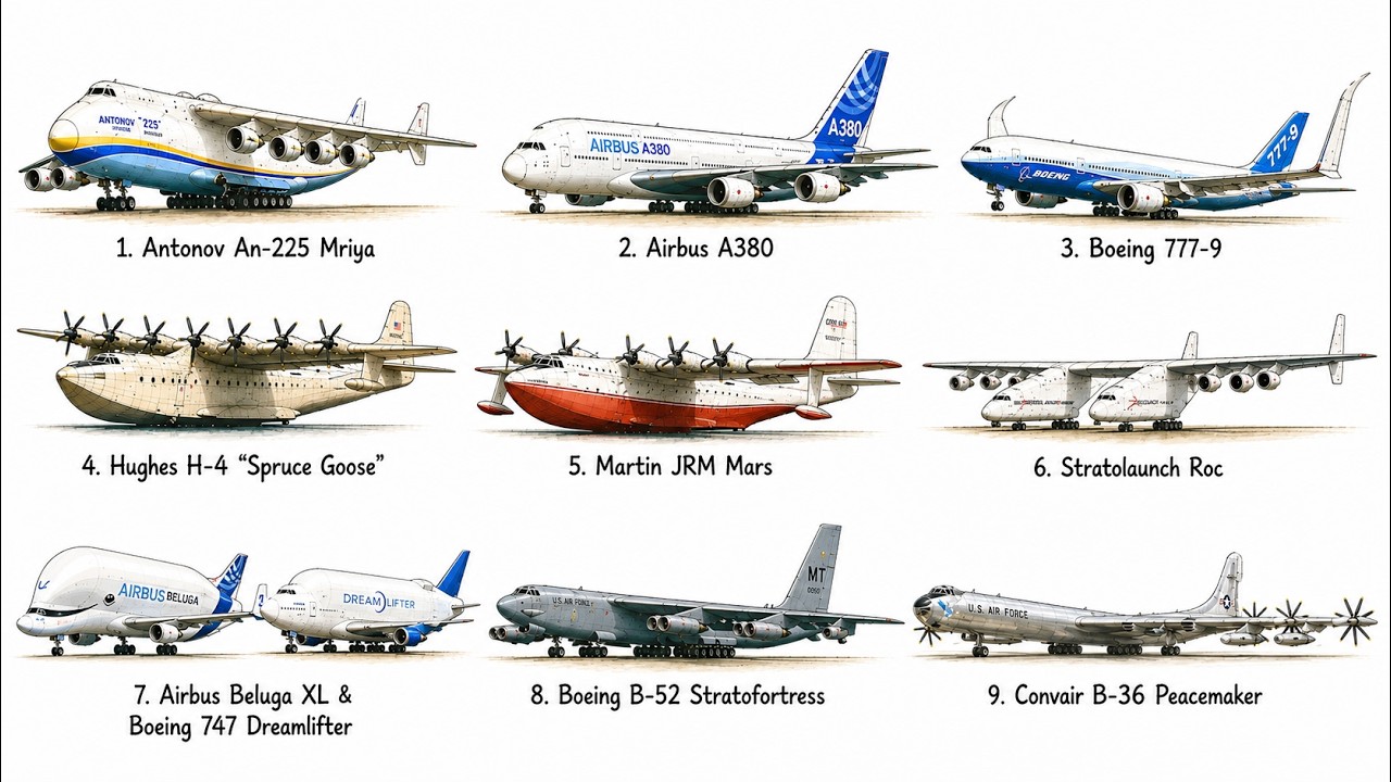 The BIGGEST Airplanes Ever Built Explained In 12 Minutes