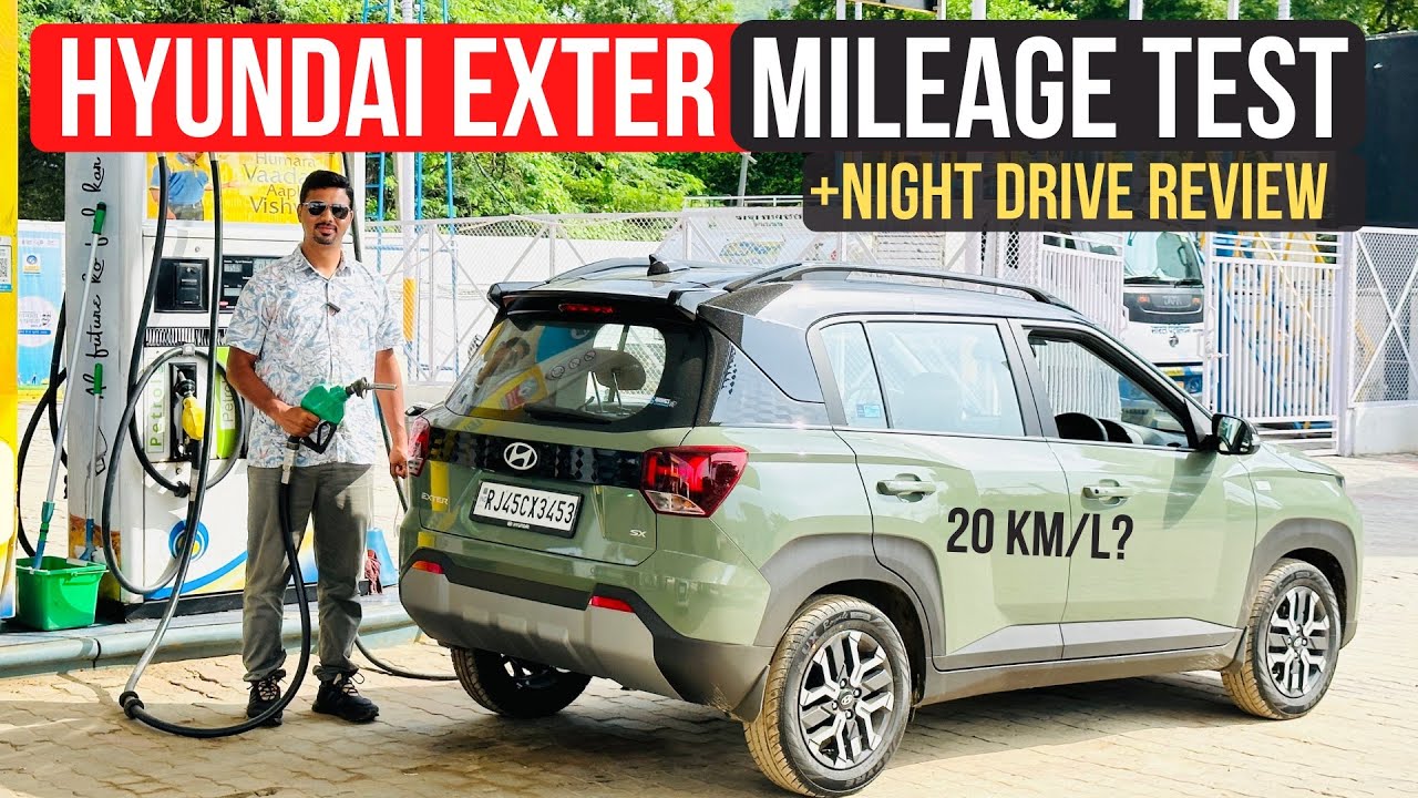 Hyundai Exter Mileage Test & Night Drive - Most Detailed Review