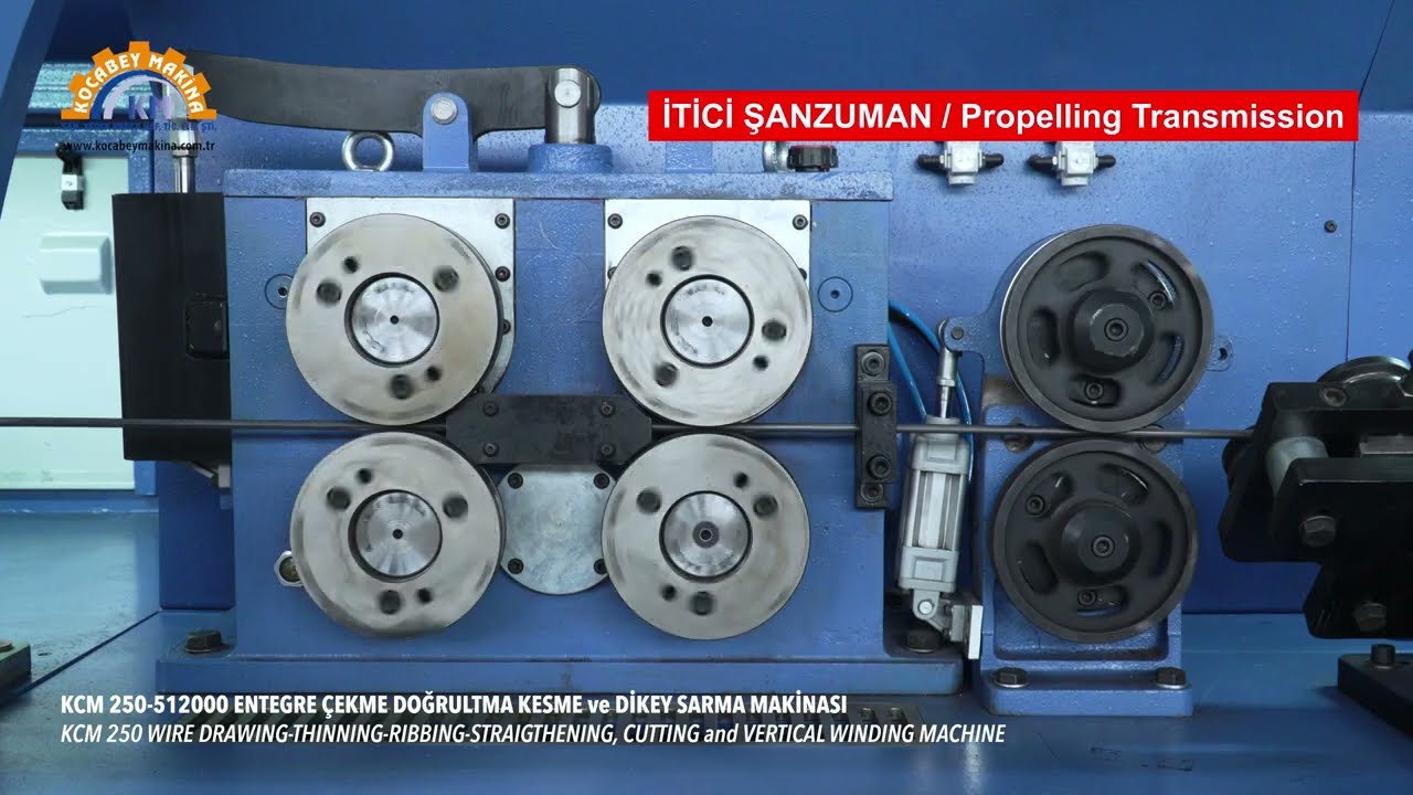 Çekme, Nervürleme, Doğrultma, Kesme ve Dikey Sarma Makinası KCM 250-512000 Ø5-Ø12