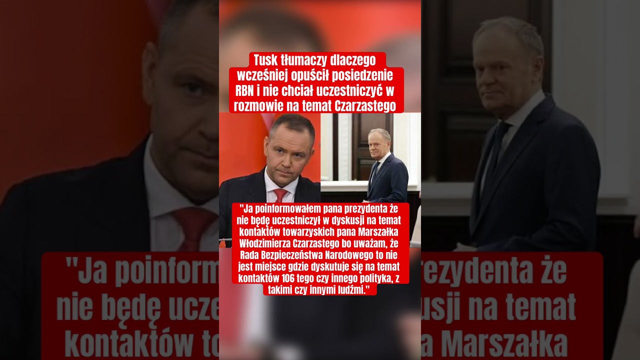Tusk wychodzi gdy poruszany jest temat kontakt&oacute;w Czarzastego 😱🫣 #czarzasty #tusk #polityka