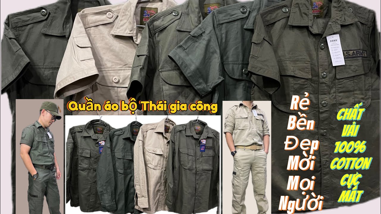 [5-9]Siu phẩm đồ bộ Tháiland vừa cập bến Shop e đủ size đủ mầu kaki , oliu og107 giá lại rẻ mời ae