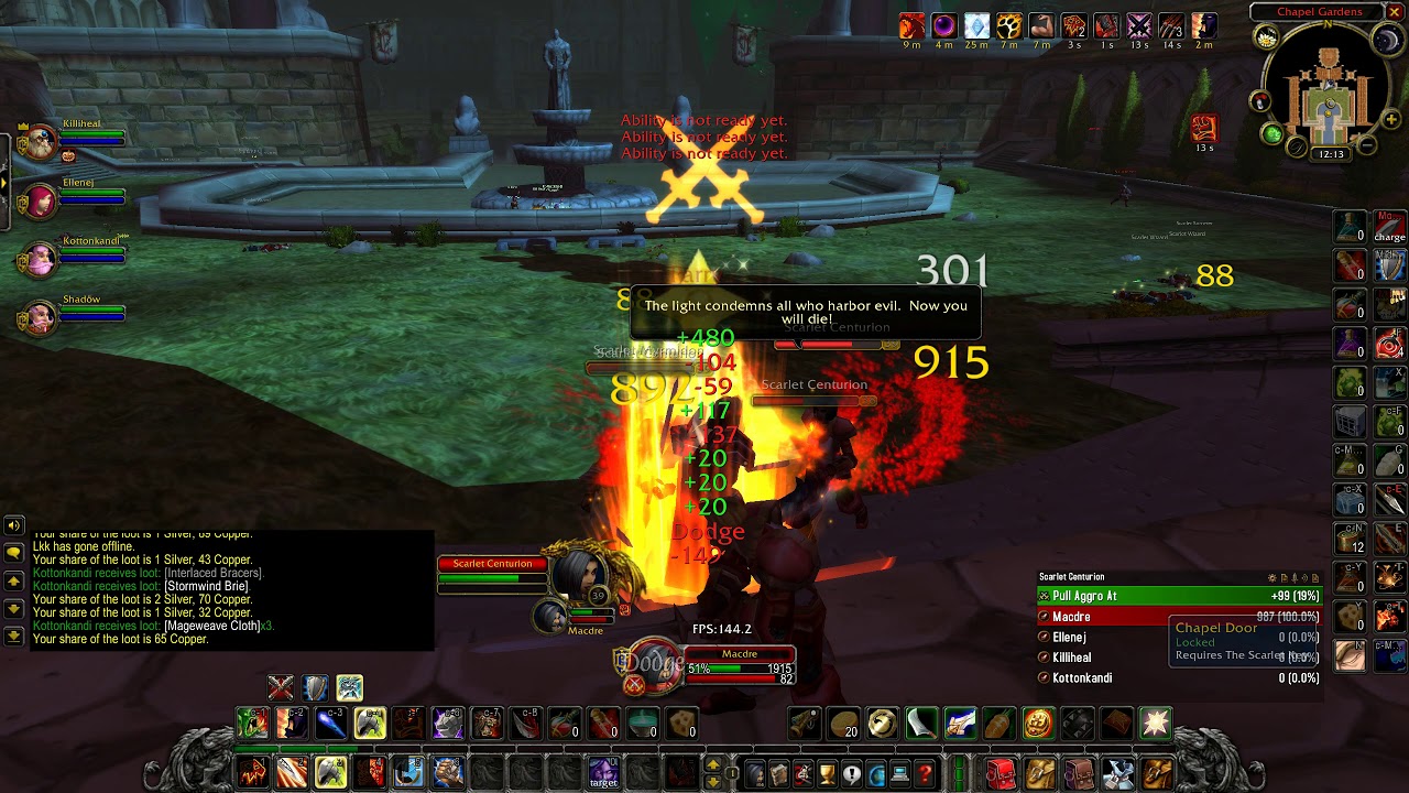 Boosting 70k/hour Scarlet Monastery Cathedral Warrior Classic WoW