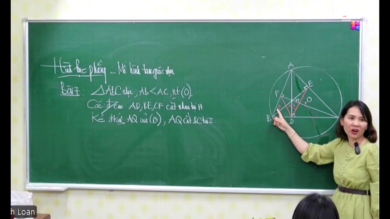 Trực tâm- Tâm đường tròn nội tiếp- Mô hình tam giác nhọn -Hình 9 lên 10
