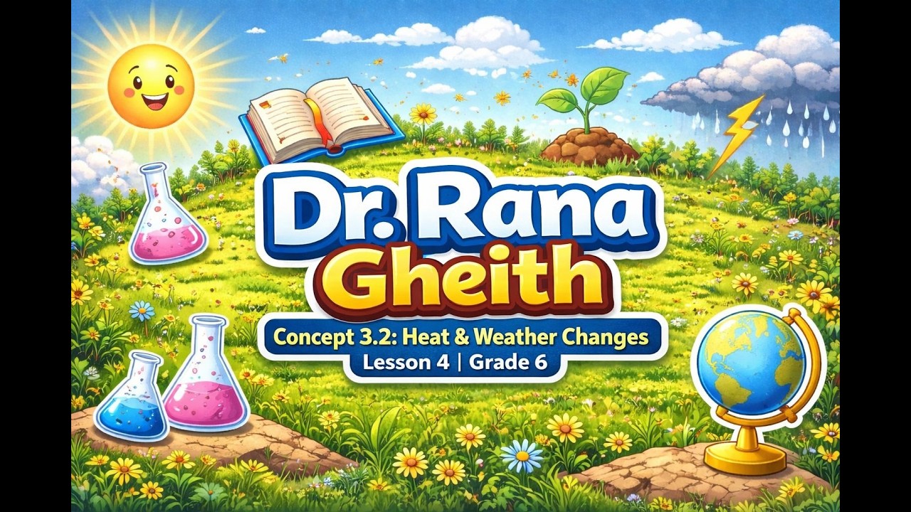 Grade 6 Science | Concept 3.2 Lesson 4 -Heat & Weather Changes 🌞⛈️ | Dr. Rana Gheithحل اسئلة المعاصر