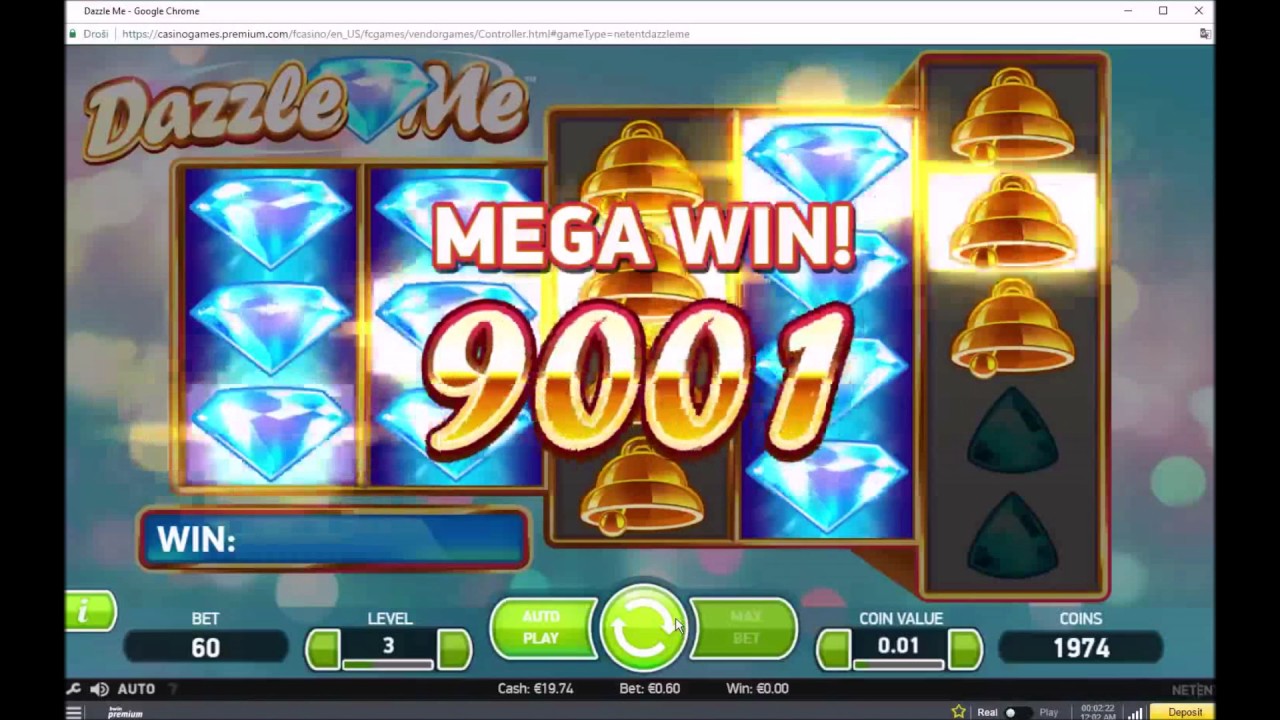 Big Slot Win - DAZZLE ME - NetEnt - Super Mega Win