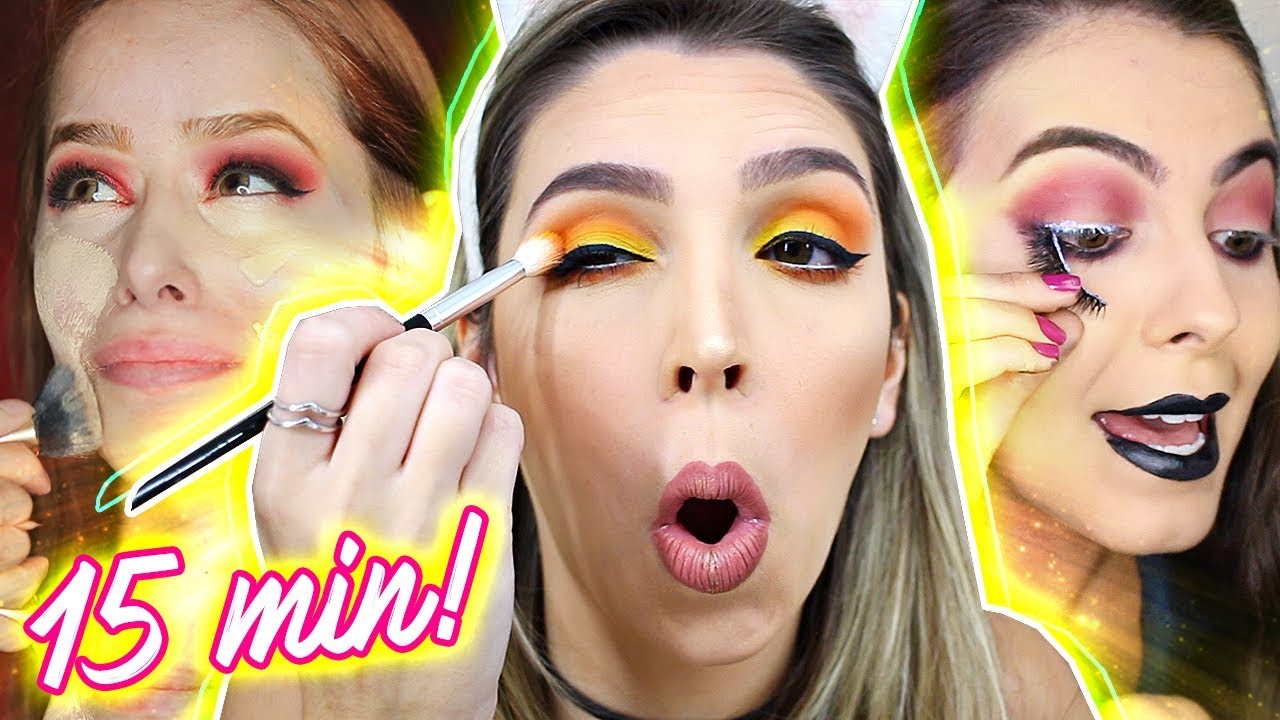 DESAFIO TRIPLO: MAKE GRINGA em 15 MINUTOS! Ft. Carla Beattriz e Bianca Camargo
