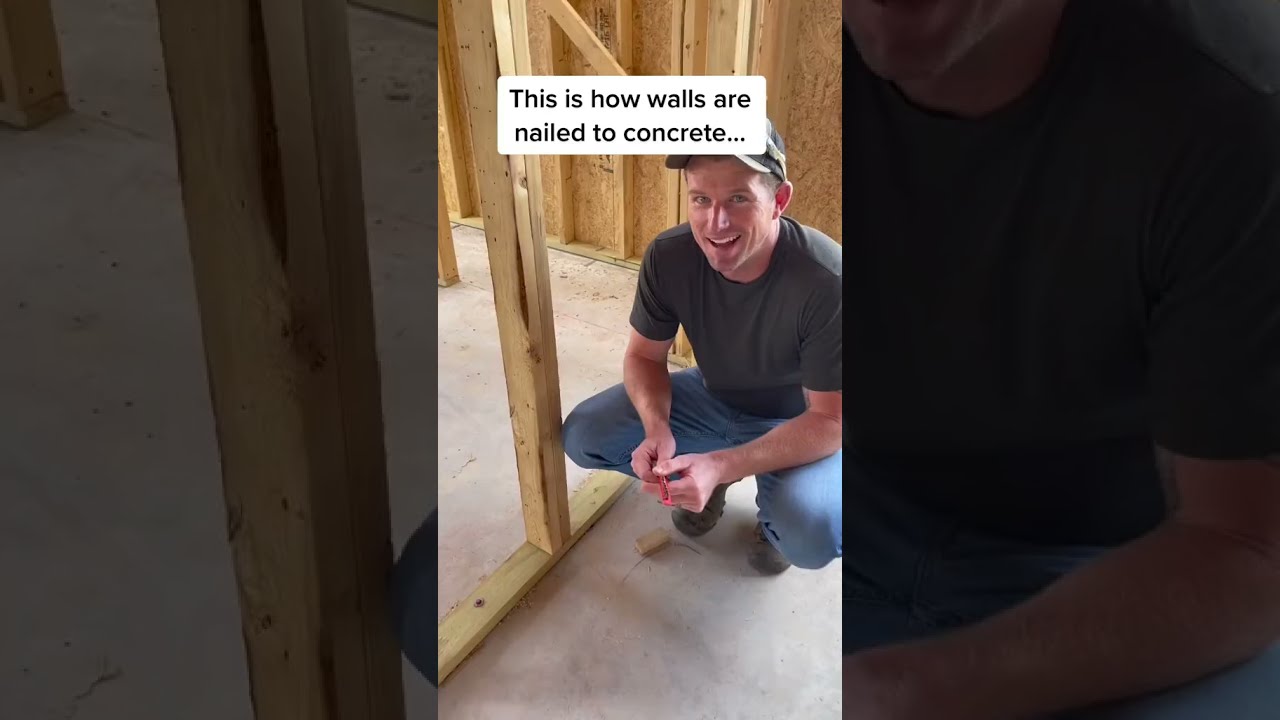 This is how walls get Nailed to the concrete...🤯