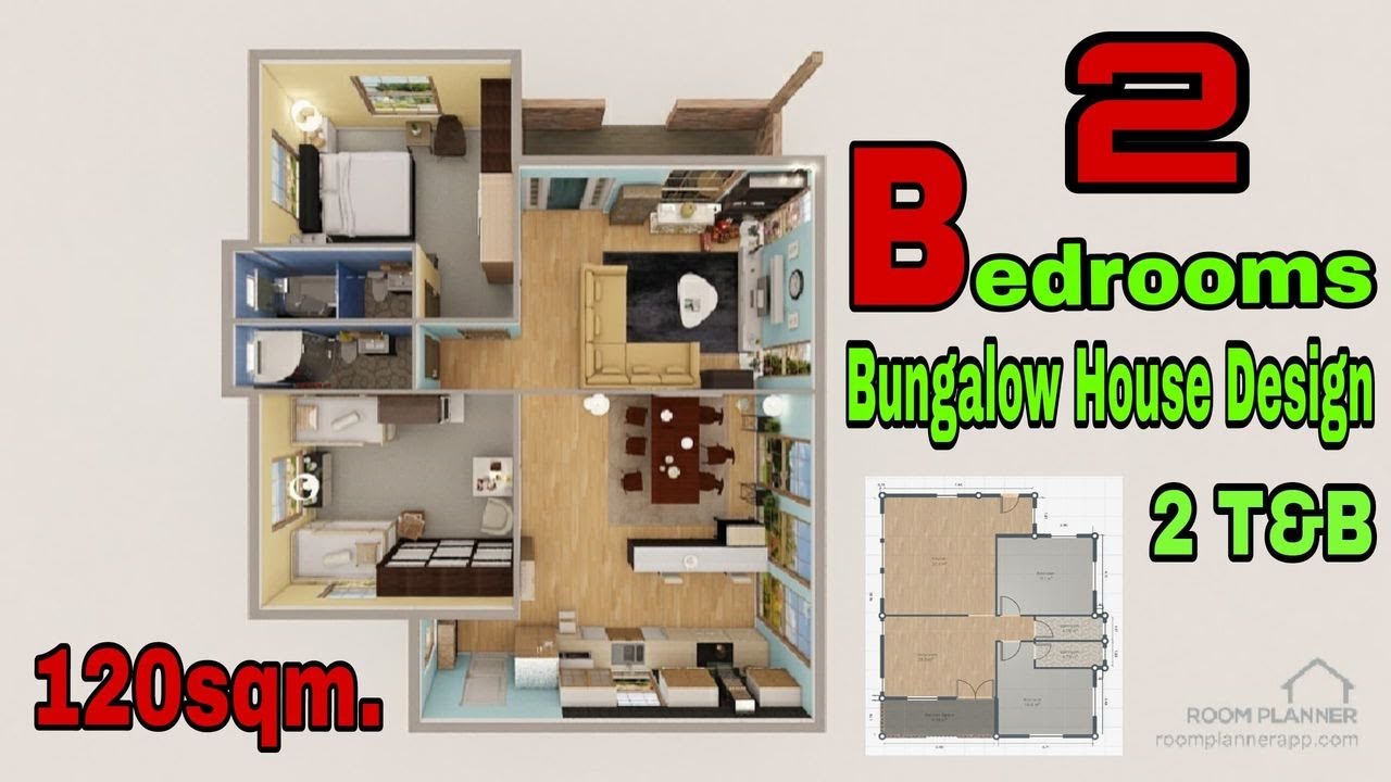 120SQM. | LOW BUDGET MODERN HOUSE DESIGN | 2 BEDROOMS | 11X12M