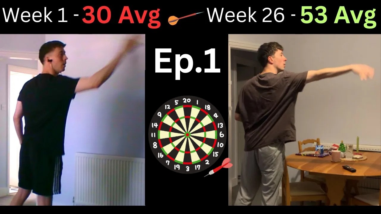 6 months darts progression - 30 to 53 average