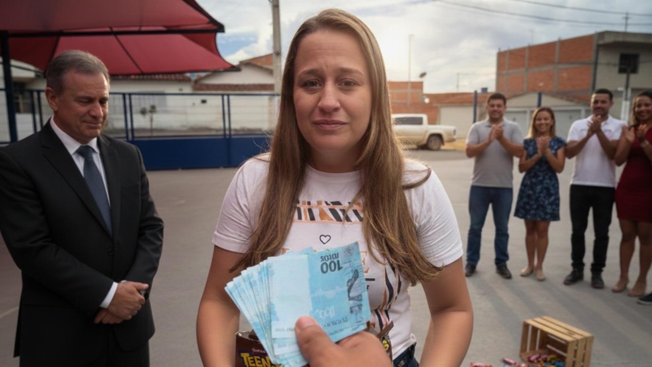 vendedora de doces deu uma lição a um empresário