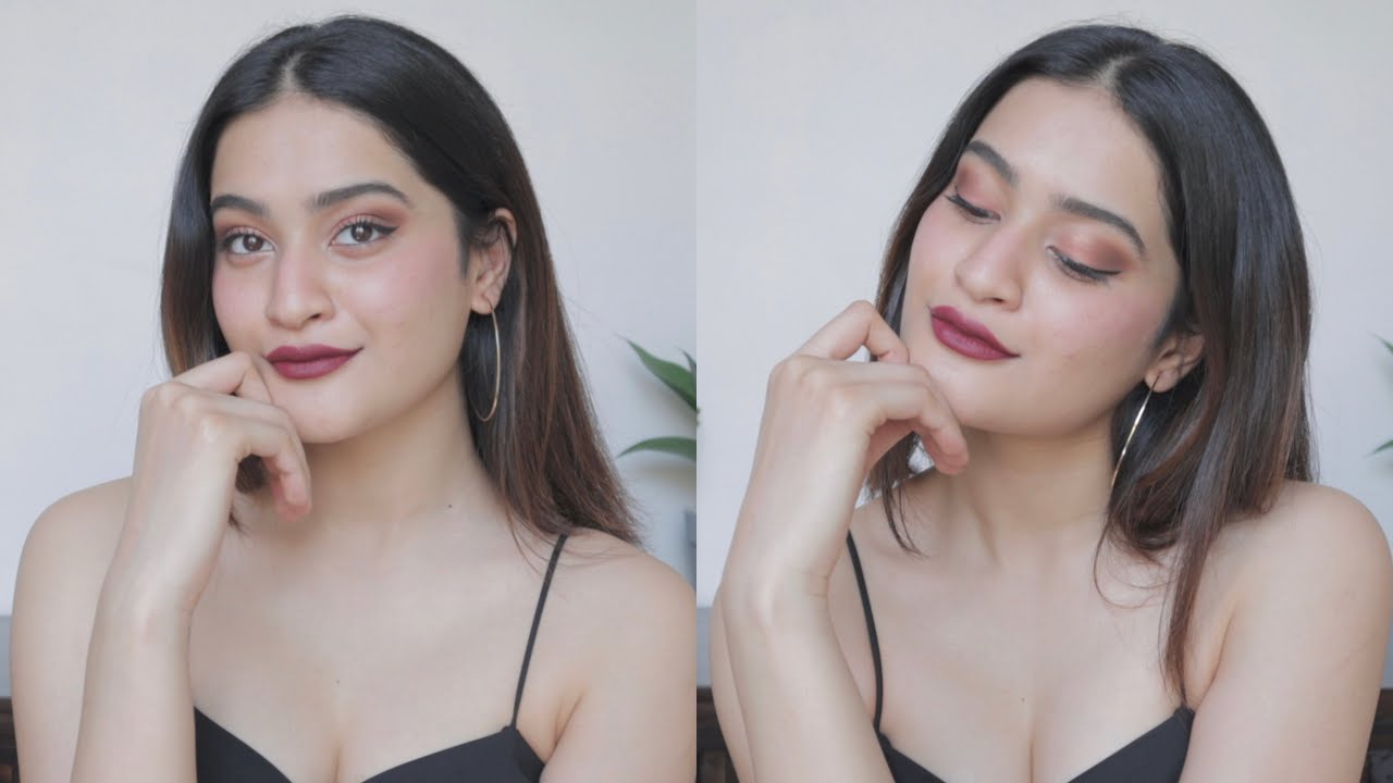 smoky glam makeup look 💗 | using Maybelline | nishkabhura