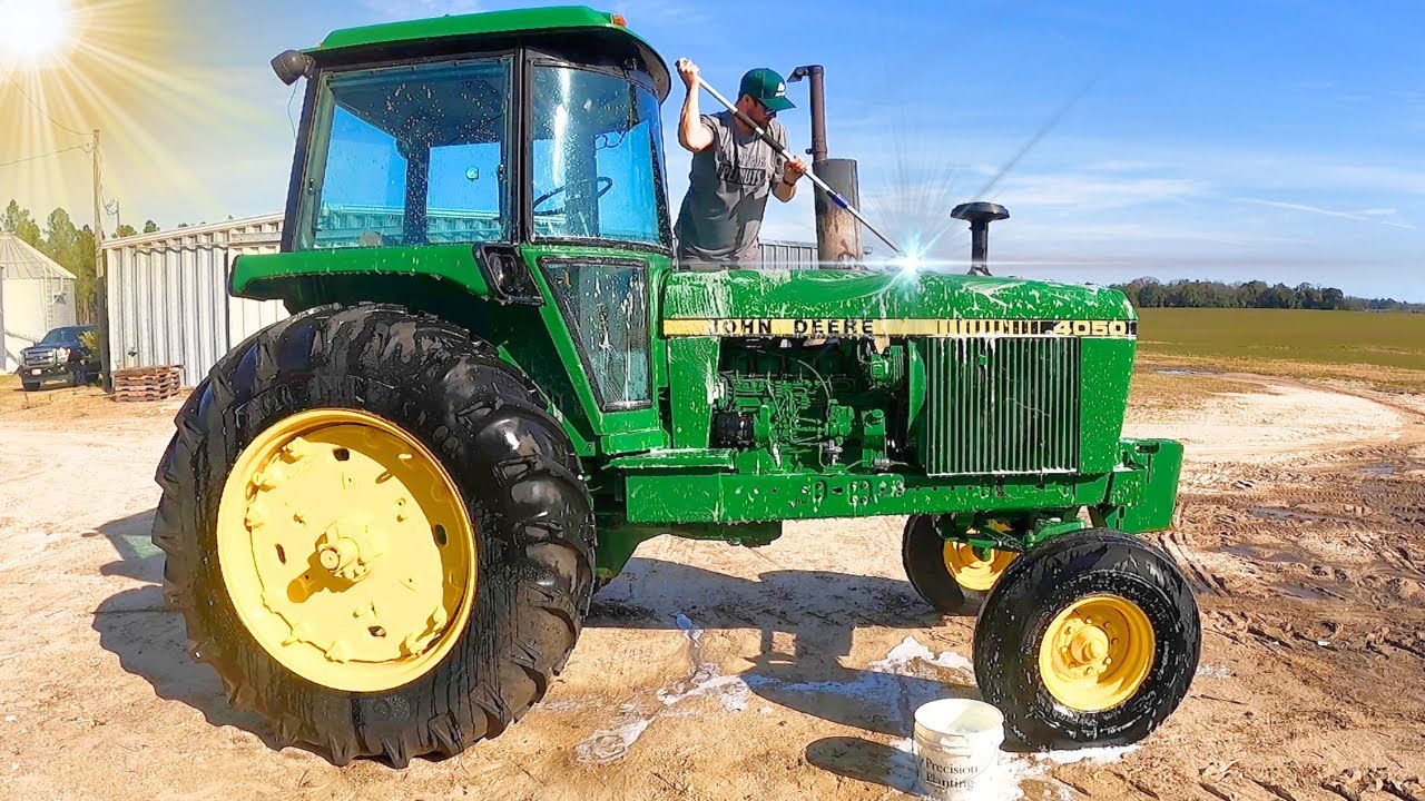 Полная мойка трактора John Deere 4050
