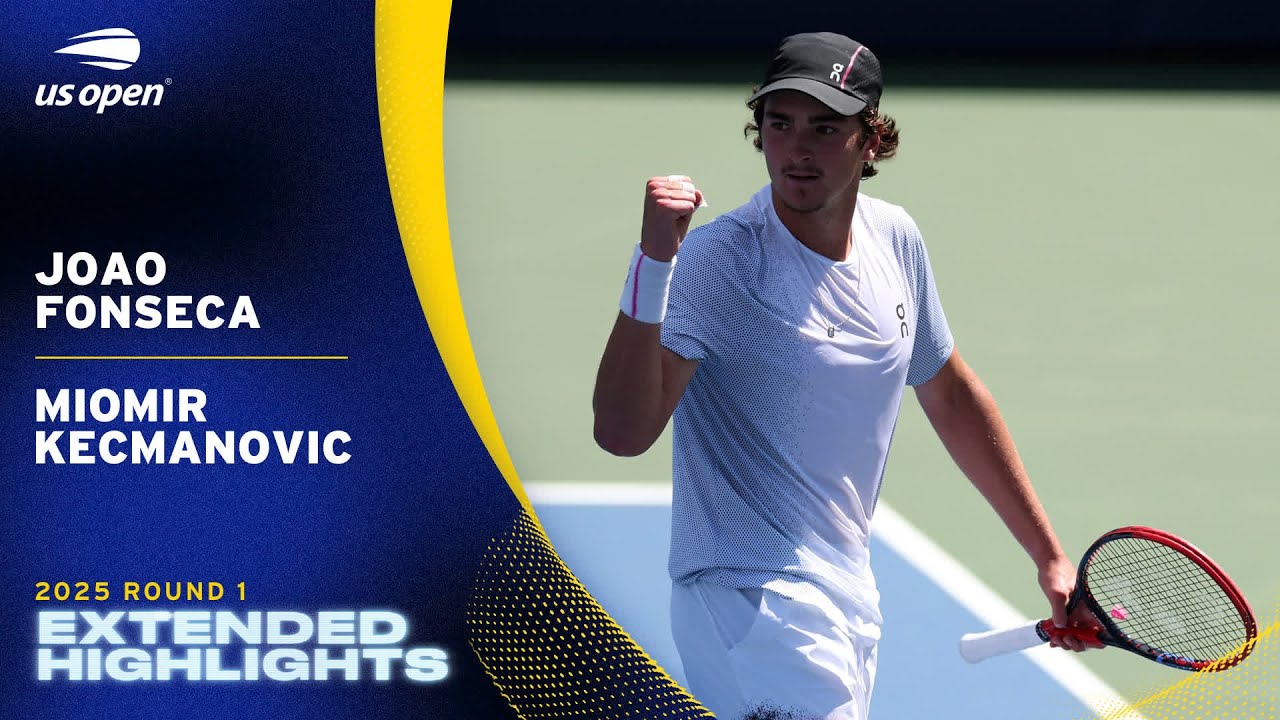 Joao Fonseca vs. Miomir Kecmanovic Extended Highlights | 2025 US Open Round 1