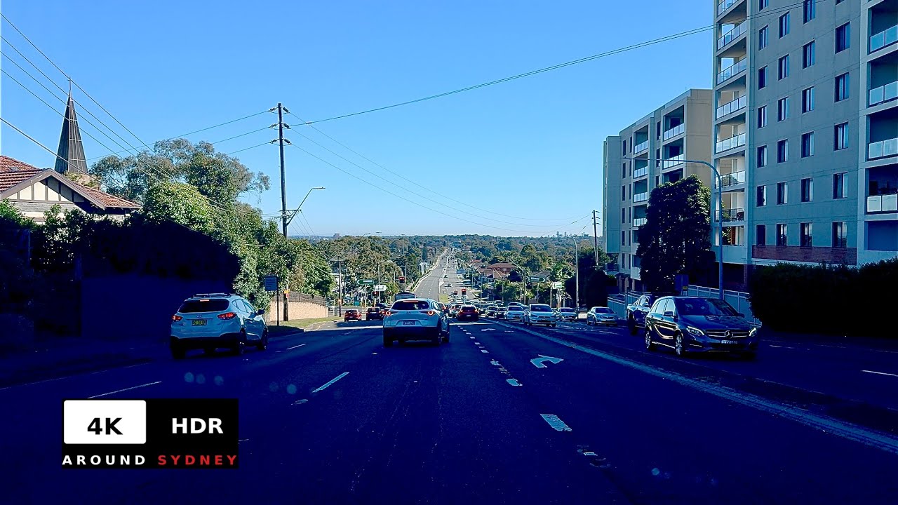 CITY ROUTE VIRTUAL TOUR | Hurstville &rarr; Eastwood | SYDNEY DRIVE 4K 60FPS HDR