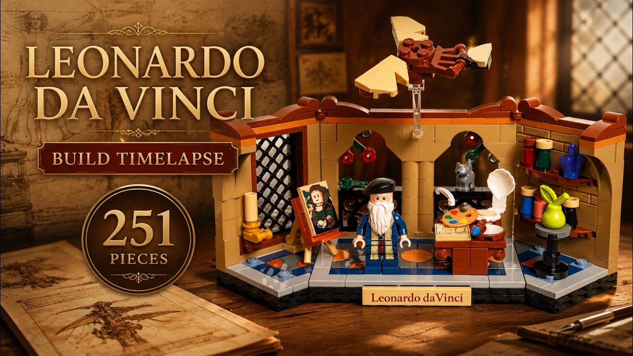 LEGO 40902 - Tribute to Leonardo da Vinci - build timelapse