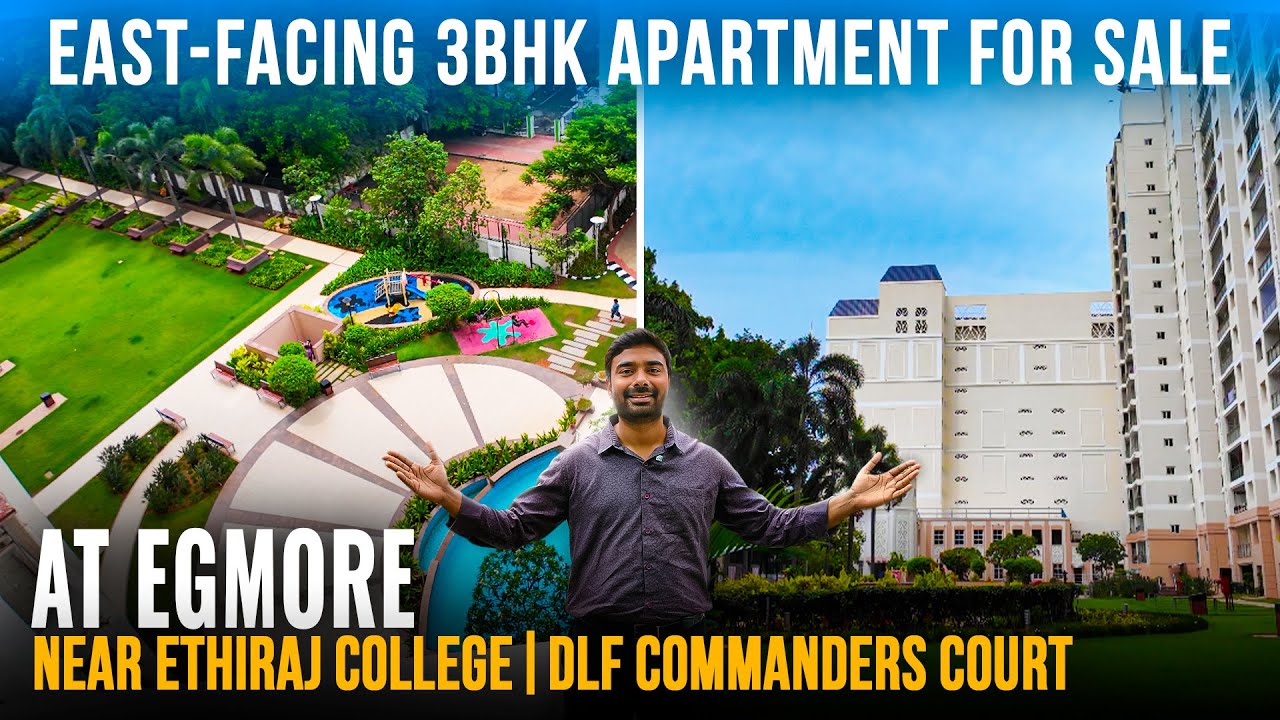 Квартира с тремя спальнями в Ченнаи, Эгмор-ла-Прайм, продаётся в DLF Commander’s Court 🏡 | 1700 к...