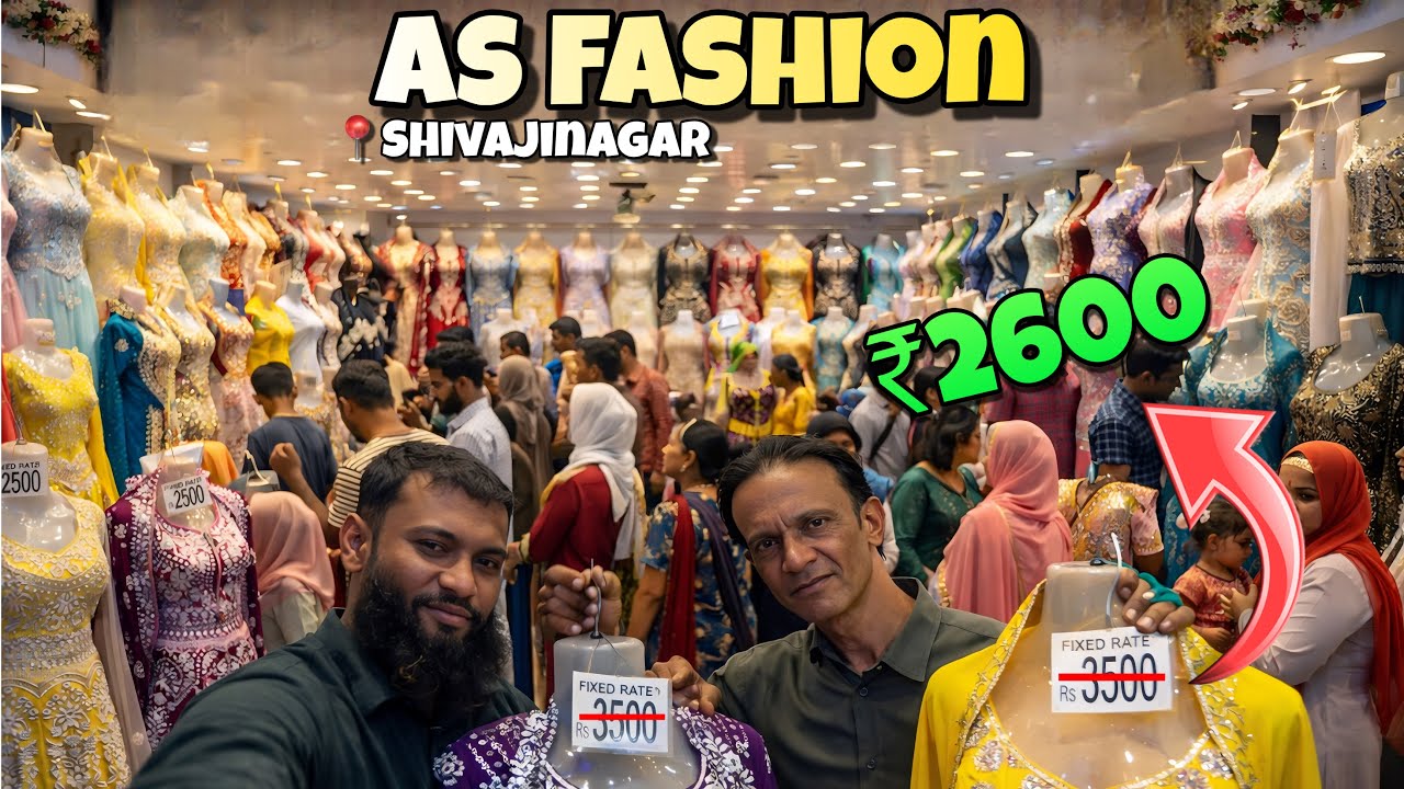 AS Fashion Shivajinagar is famous 😍|for affordable bridal wear lehengas and dress Watch full video 