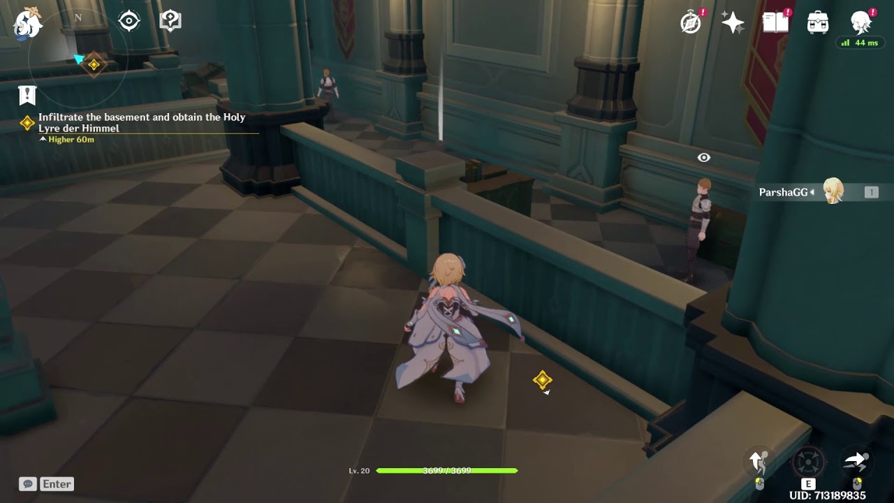 Inside the cathedral basement (All chests)