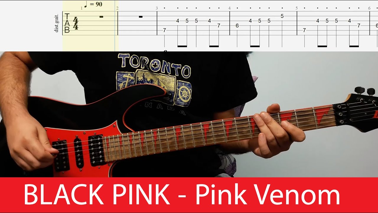 BLACK PINK - Pink Venom Guitar Cover With Tabs And Backing Track