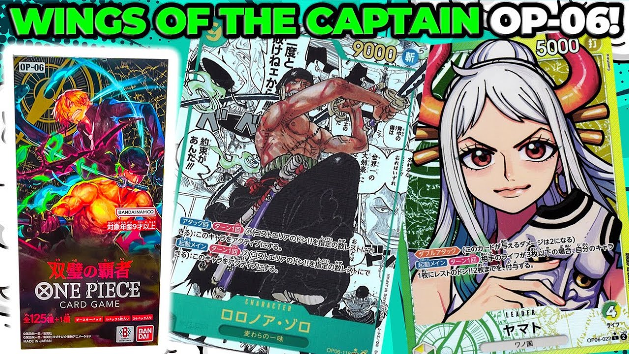 One Piece Wings of The Captain OP-06 Japanese Booster Box OPENING!