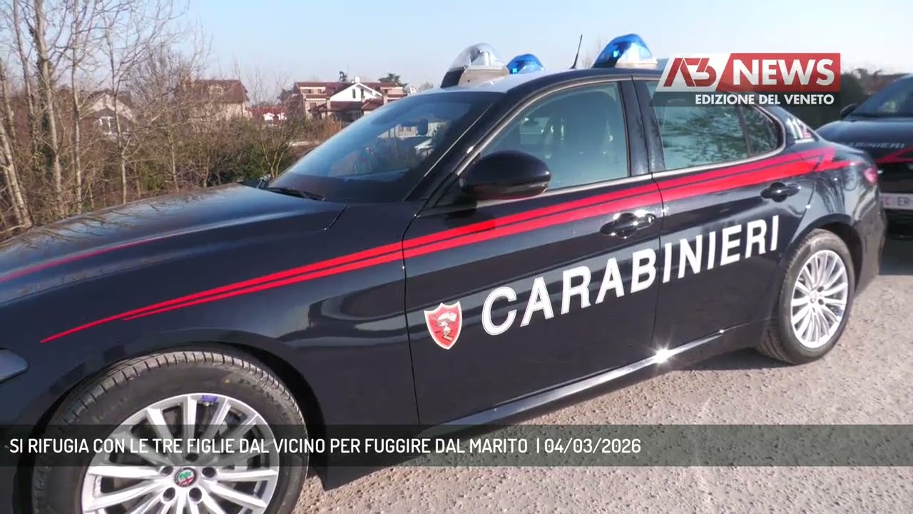 SI RIFUGIA CON LE TRE FIGLIE DAL VICINO PER FUGGIRE DAL MARITO  | 04/03/2026