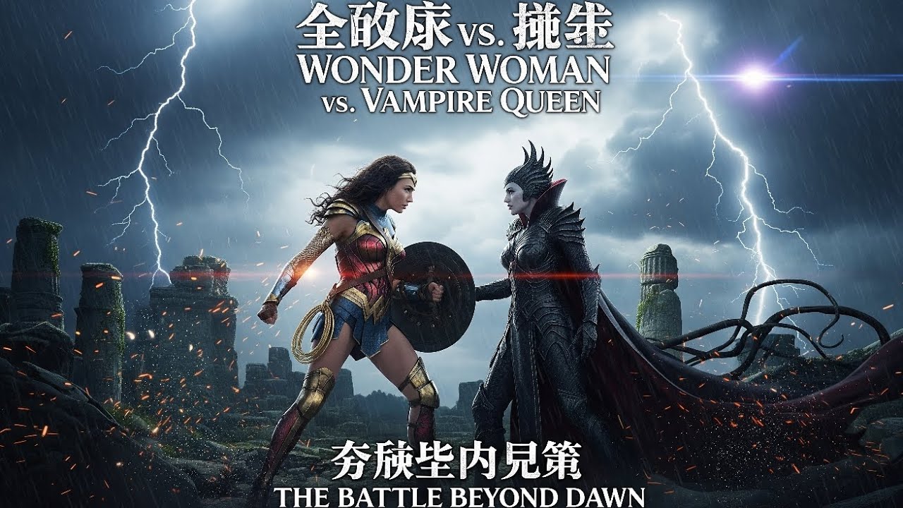 ⚔️ Wonder Woman vs. The Vampire Queen – A Battle Beyond Dawn! 🌙🔥