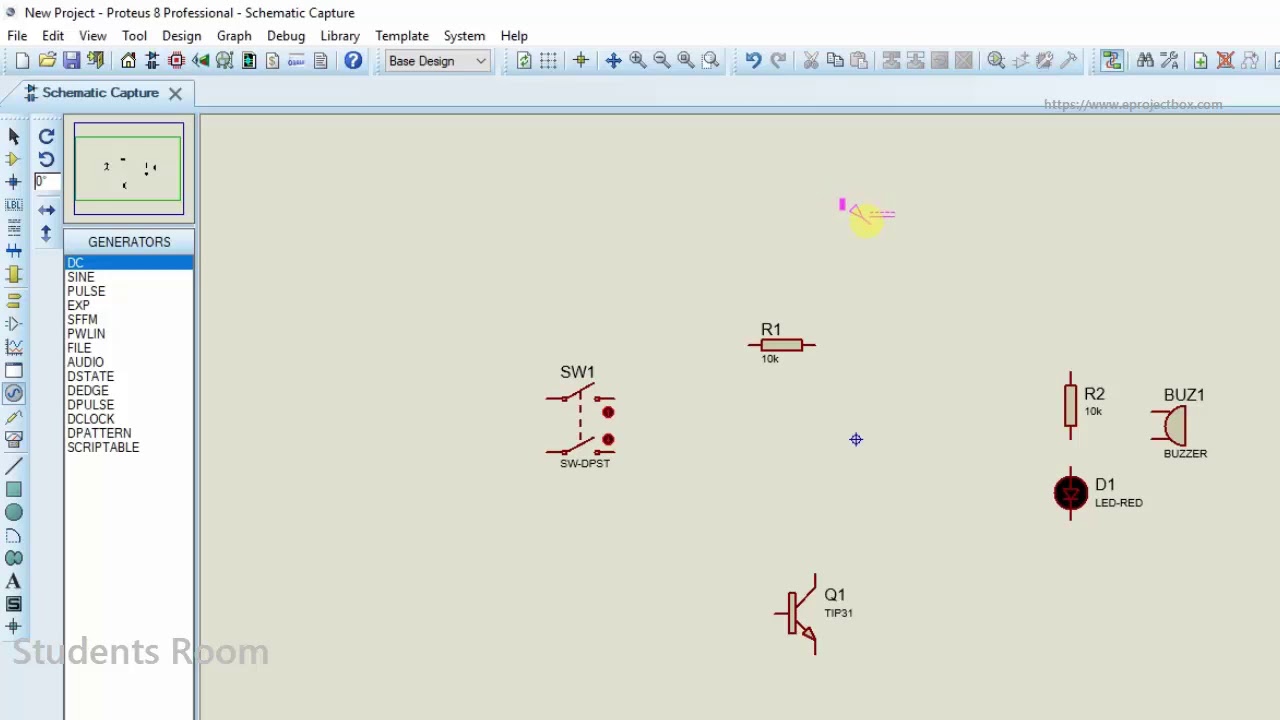 How to make Rain Alarm Circuit - Proteus 8.6 Pro Tutorial