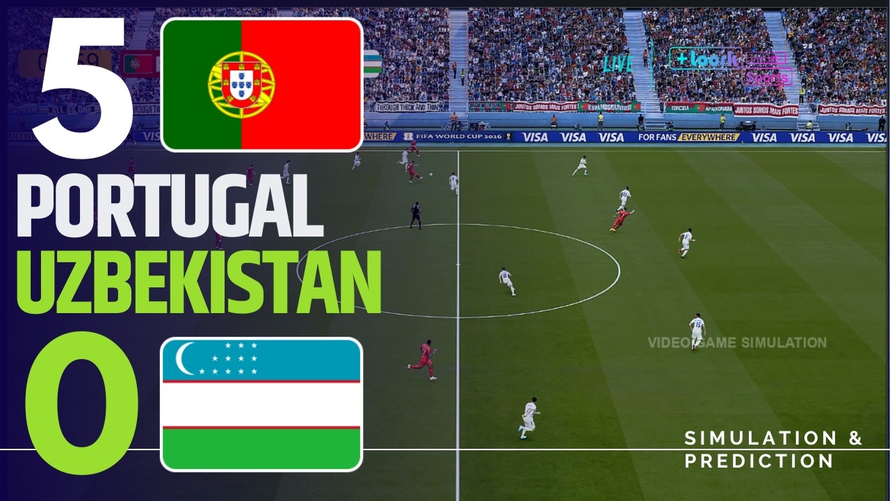 ⚽ Portugal 5-0 Uzbekistan Highlights | 2026 World Cup Video Game Simulation/Recreation