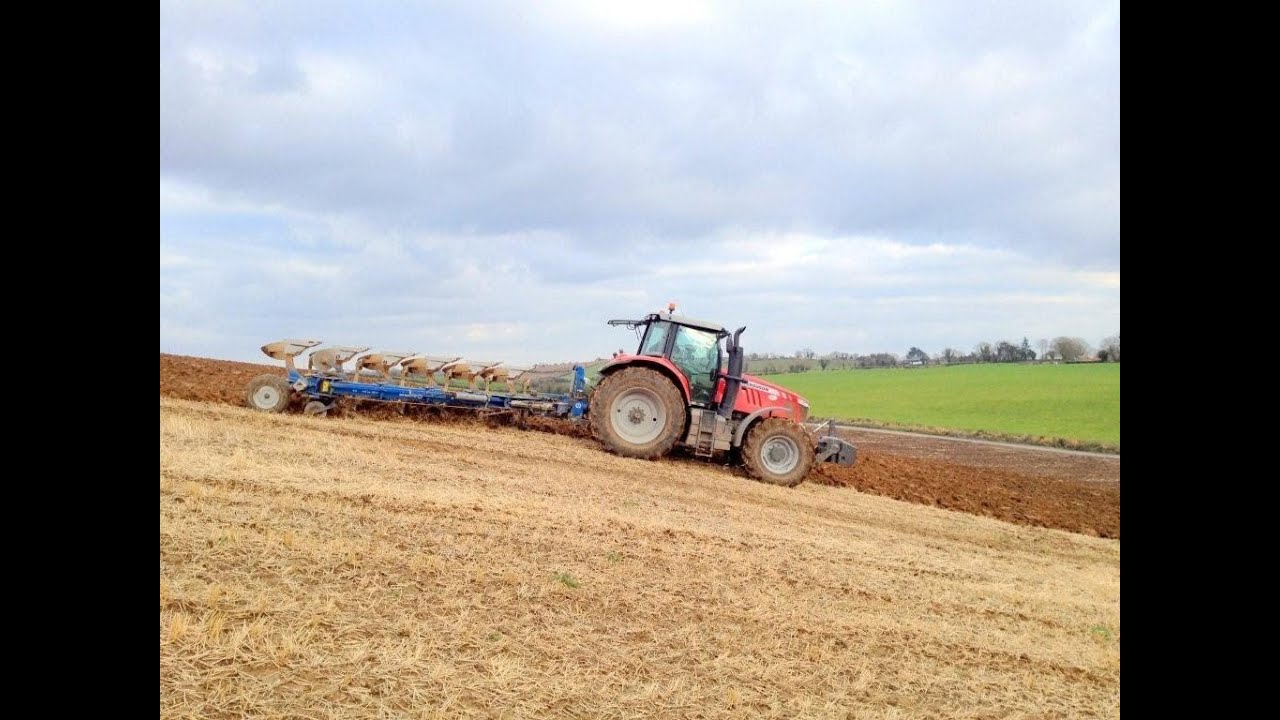 2013 Ploughing with Massey Fergusons 6470, 6490, 7620 and 7624