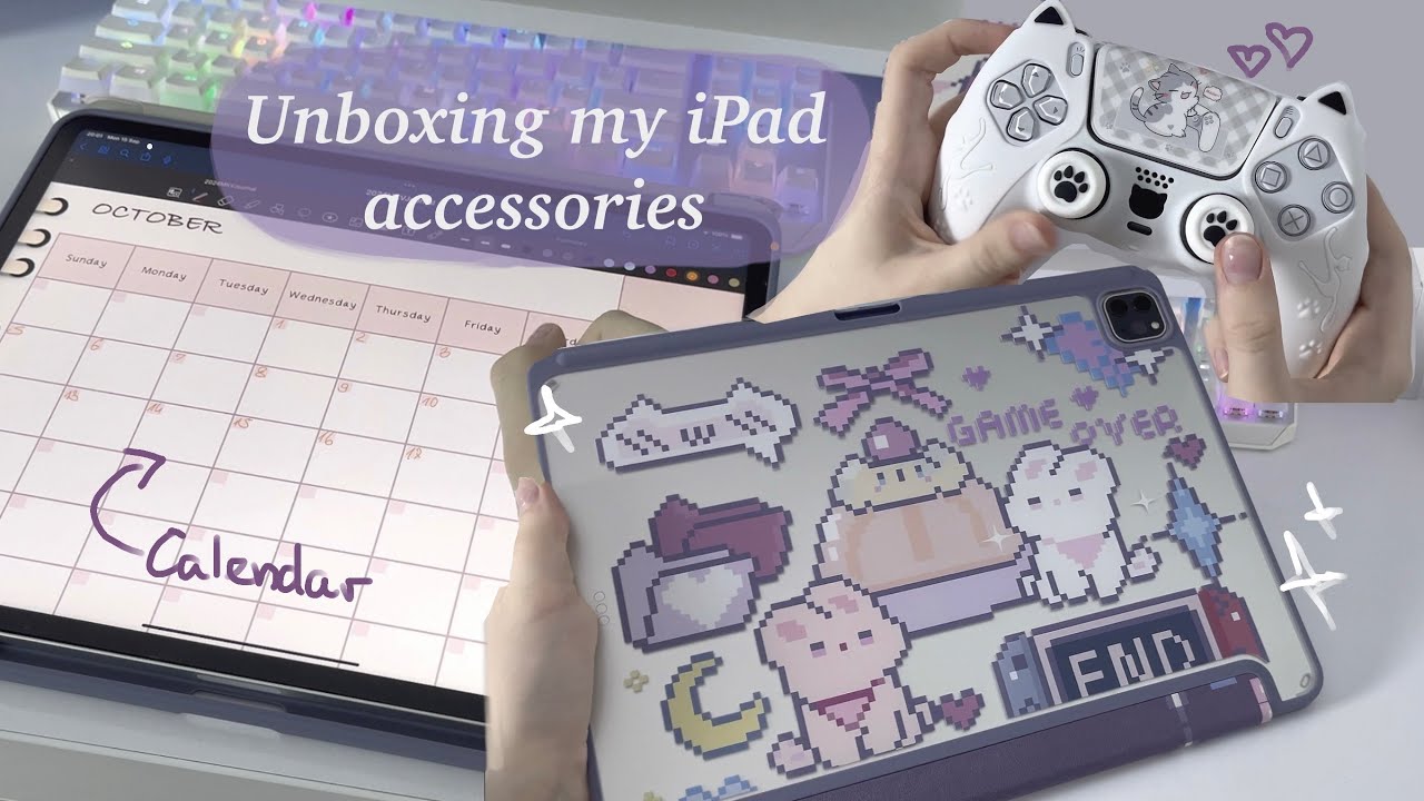 Unboxing CUTE accessories for my iPad & ps5 controller | Aesthetic | 2025