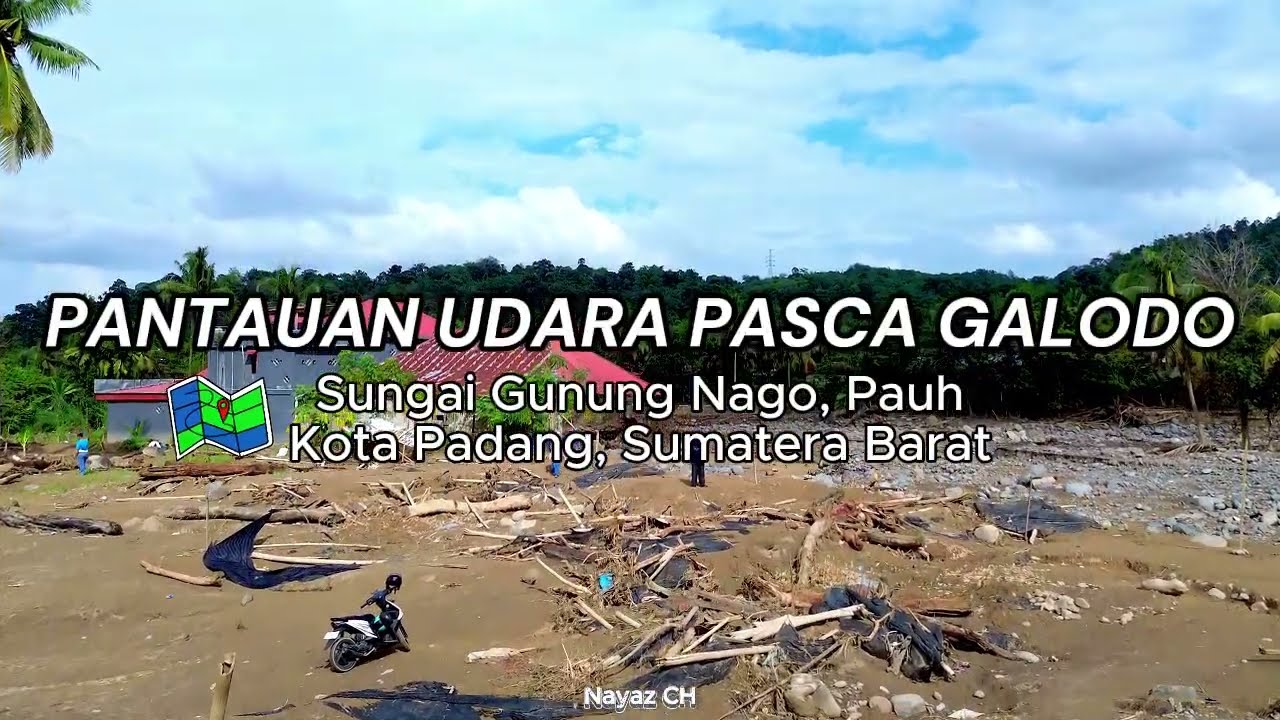 📍Pantauan Udara Pasca Galodo (Banjir Bandang) Sungai Gunung Nago Padang #drone #pantauanudara