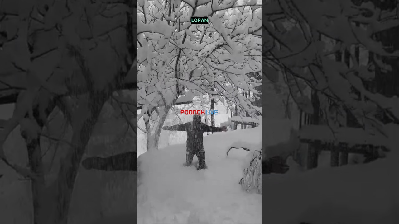 Light Snowfall in Poonch City | Over 2ft Snow Accumulation in Loran